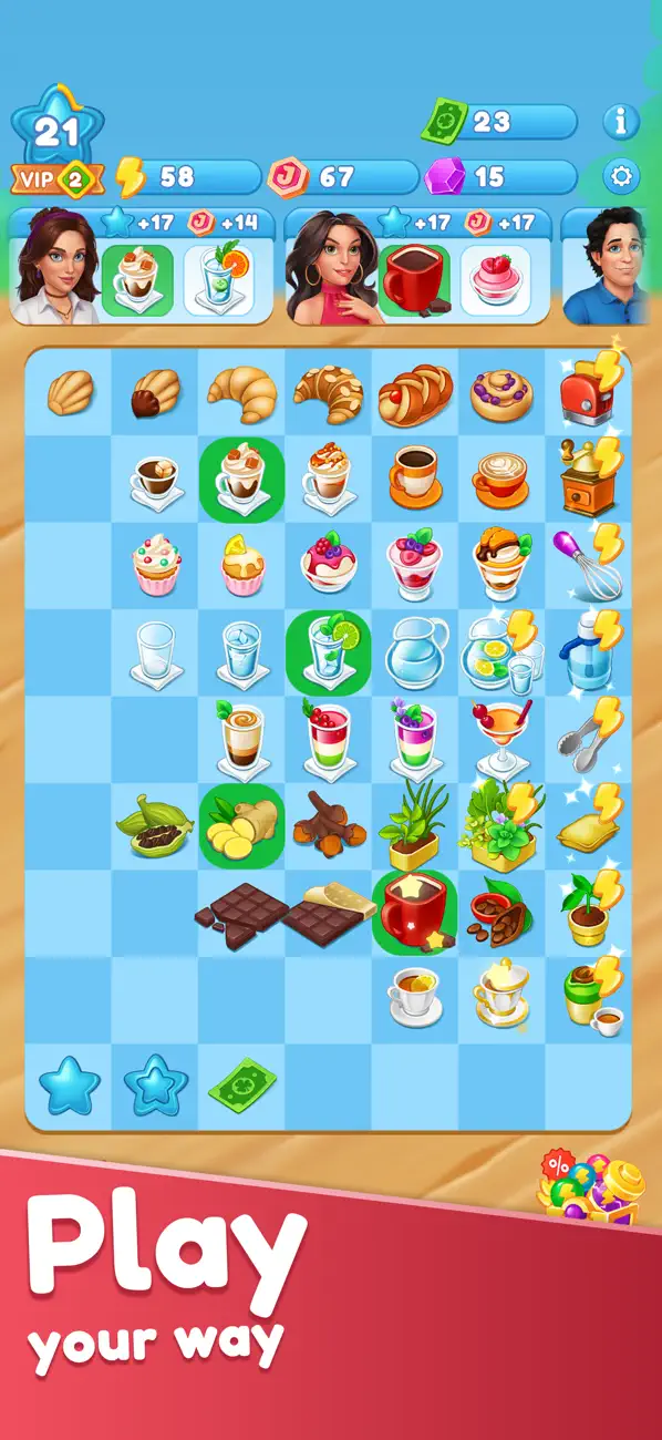 #5. Joy Cafe: Tasty Merge Game (iOS) De: Diana Maher