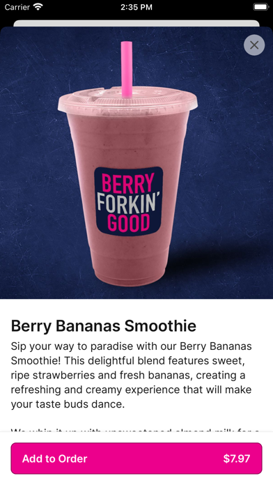 Berry Forkin' Good iPhone screenshot 3 - Food & Drink app