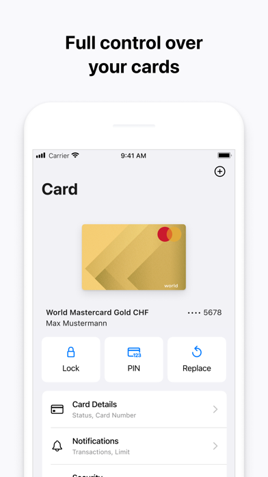 one – control over your cards Screenshot