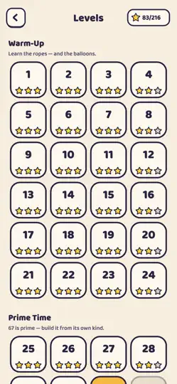 Captura de pantalla de Exactly 67: Number Puzzle en iPhone 6