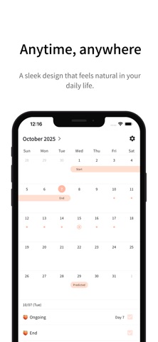 Simple Period Tracker - Cherri Screenshot 7 of 10