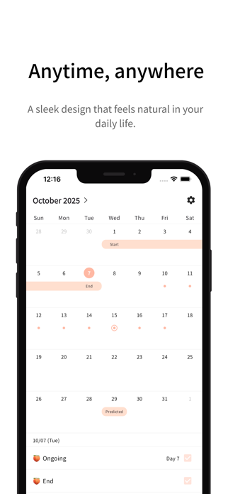 Simple Period Tracker - Cherri Screenshot 7 of 10