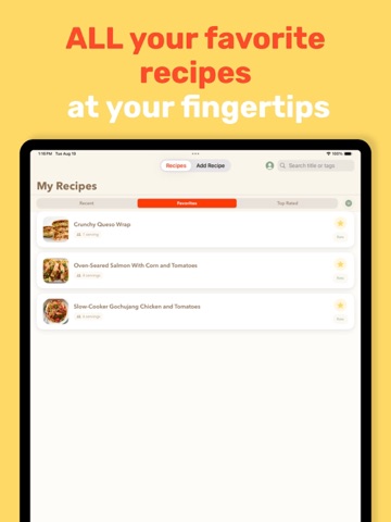 Chef's Kiss: Recipes AI iPad screenshot