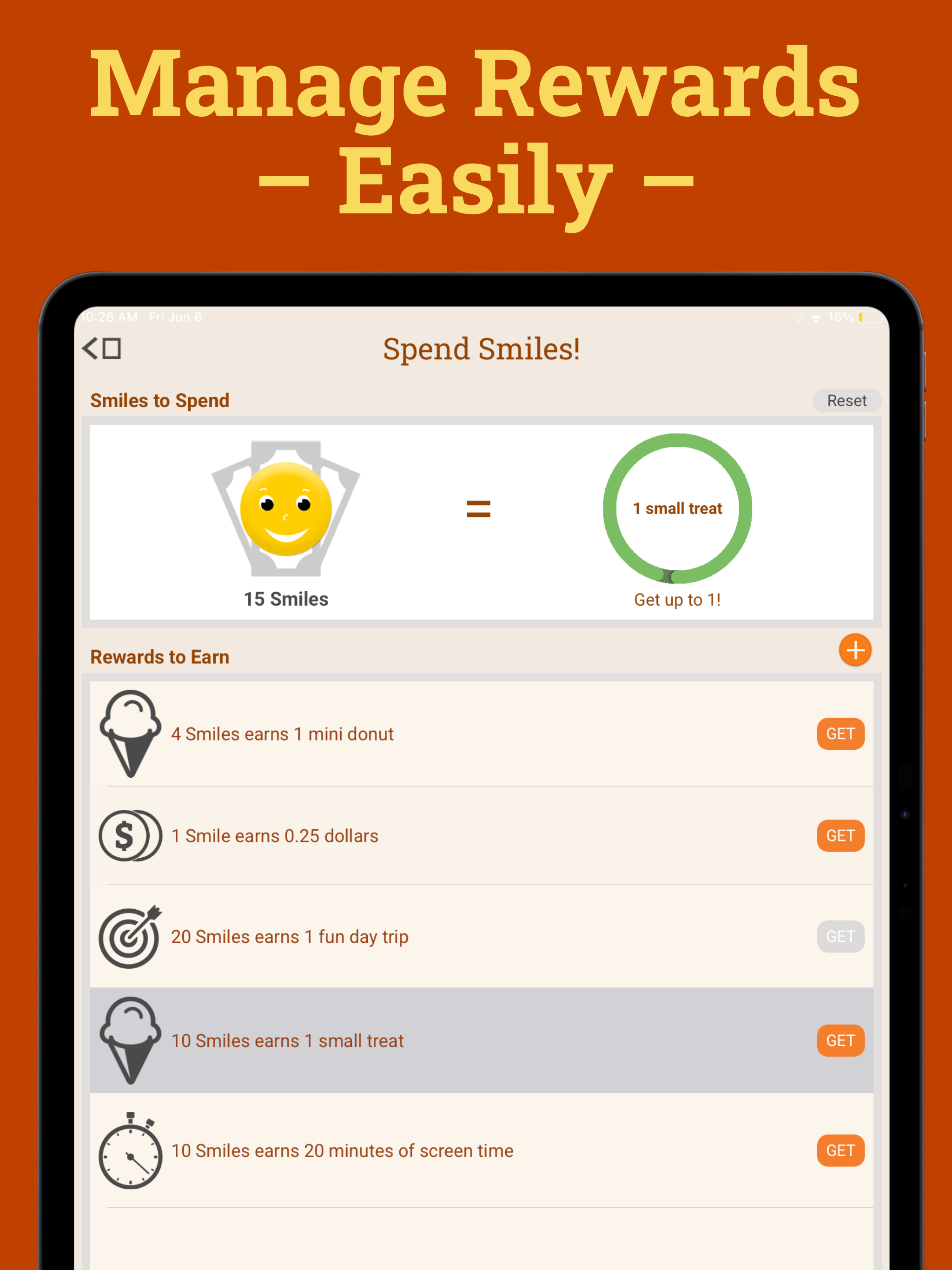 Smiles & Frowns: Rewards Chart