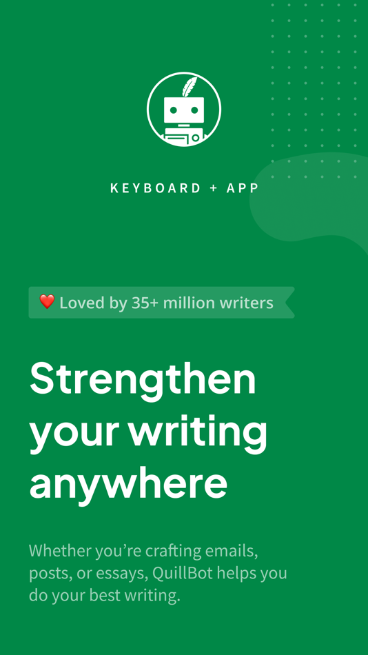 #1. QuillBot - AI Writing Keyboard (iOS) بواسطة: QuillBot, a Learneo Inc. business