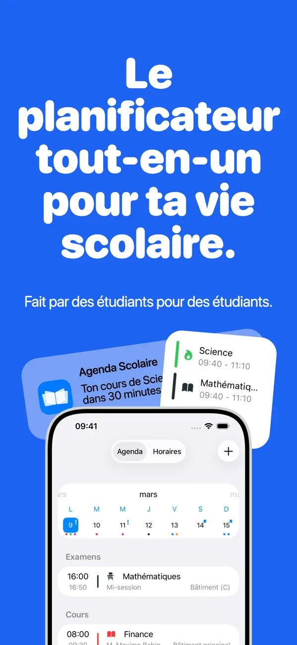 Screenshot #1 pour Agenda Scolaire - Horaires