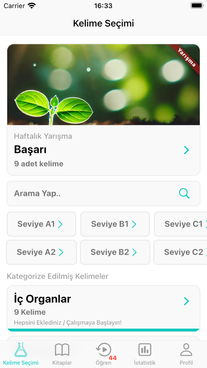 İngilizce Kelime Ezberleme App