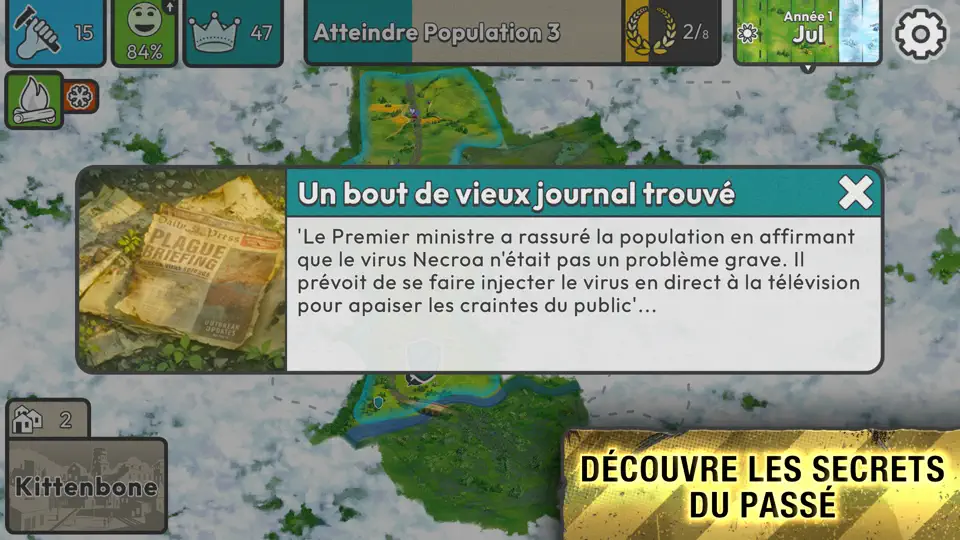Capture d'écran de After Inc. sur iPhone 8