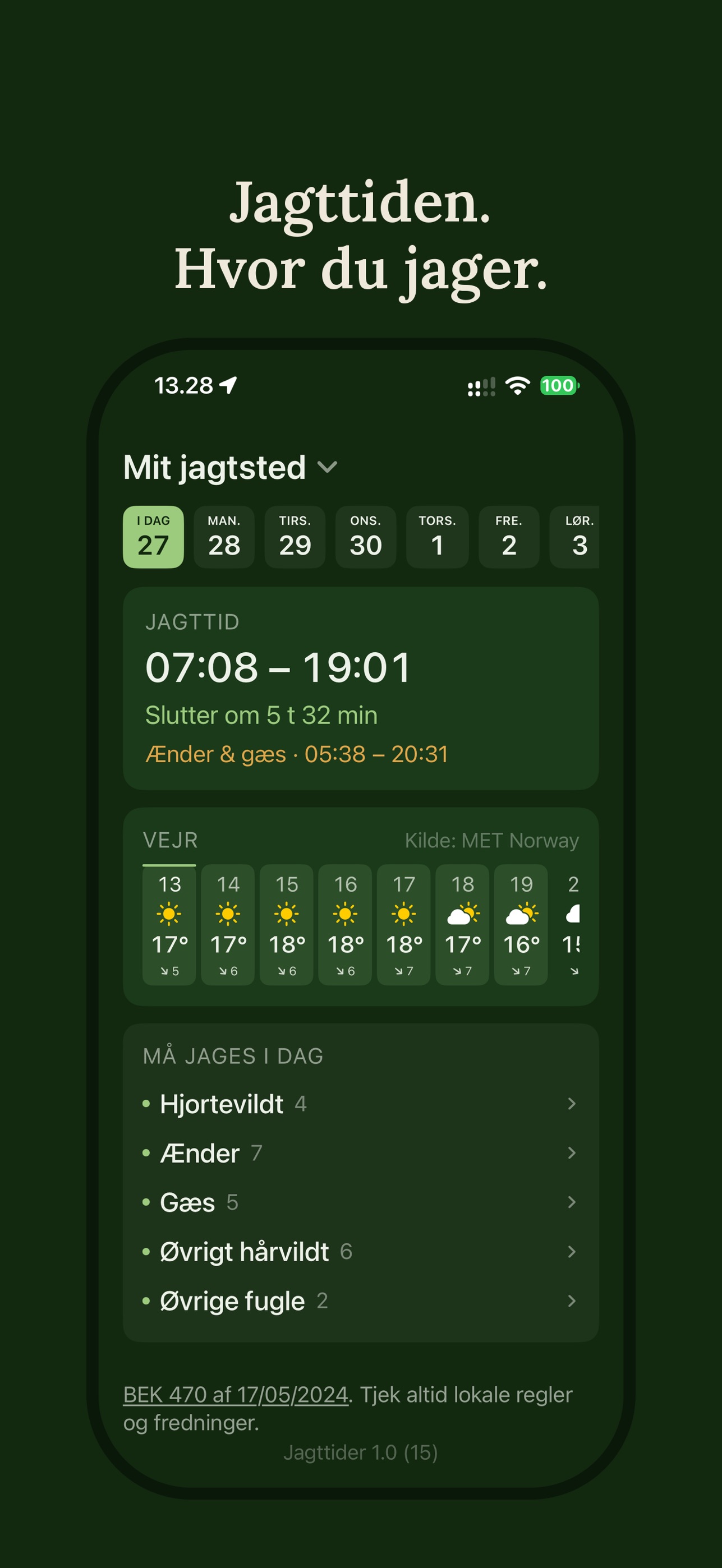 Screenshot 2 of Jagttider – Skal vi på jagt?