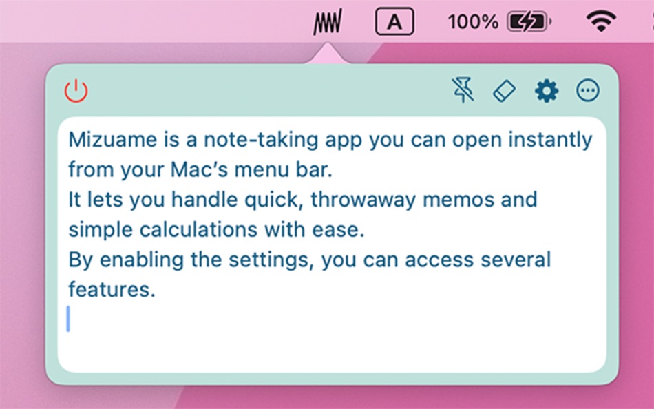 #1. Mizuame (macOS) 由: Akira Nakamura