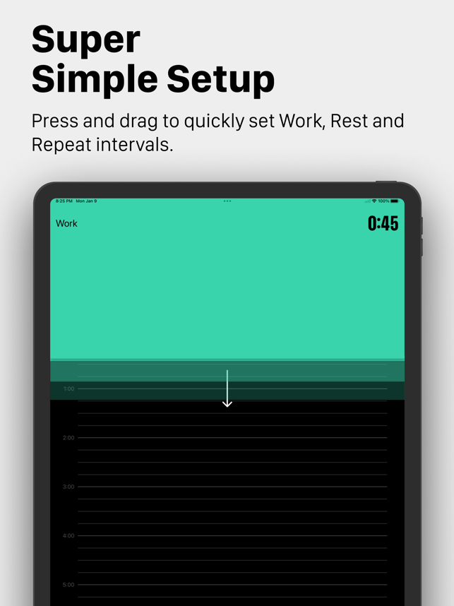 Snímek obrazovky Bit Timer – Interval Timer