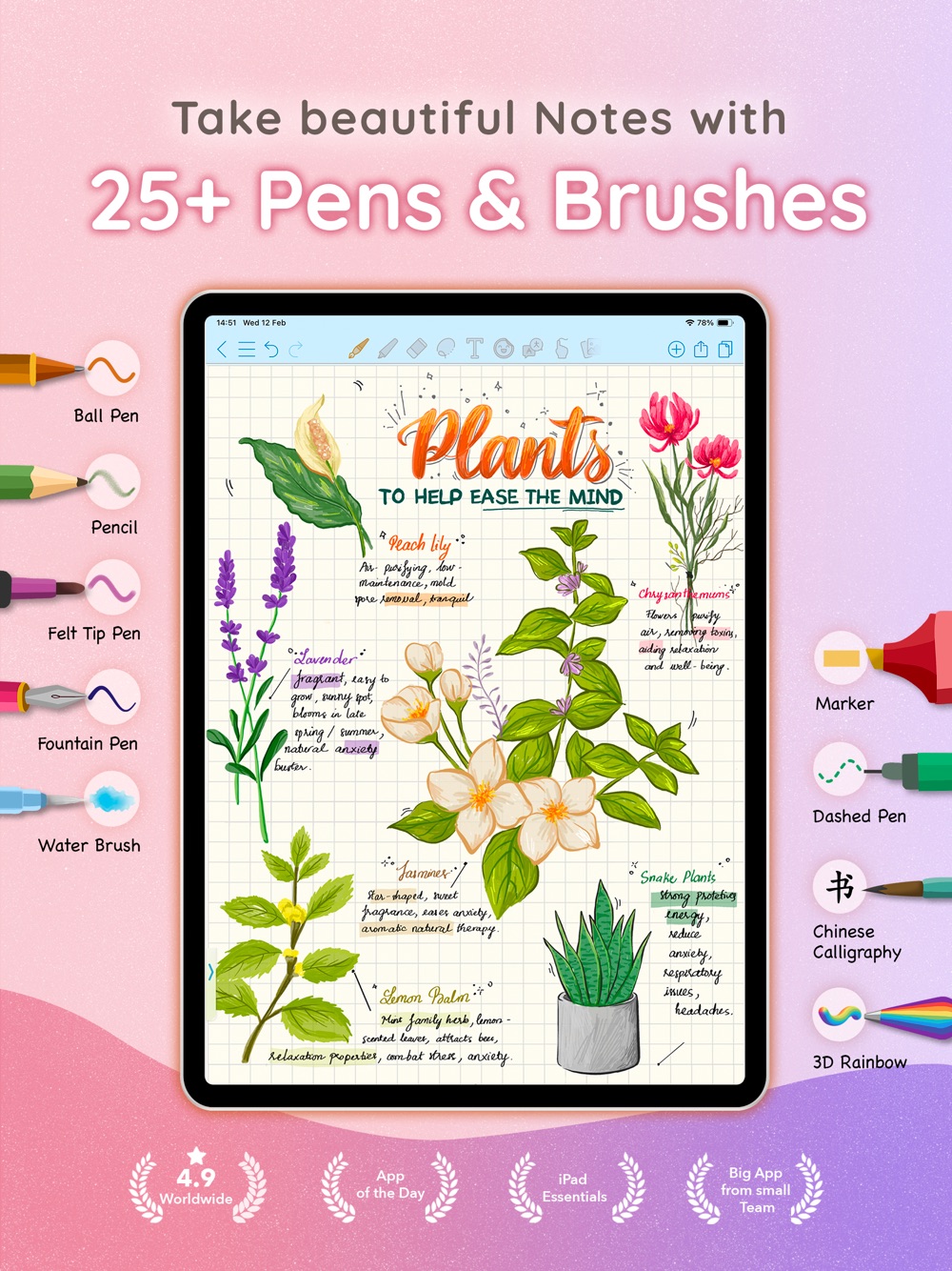 CollaNote: Notes & PDF Markup: official iPad preview 1 (opens full image in a new tab)