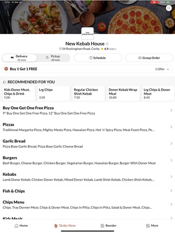 New Kebab House iPad screenshot