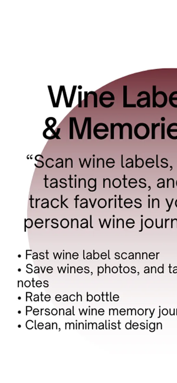 Wine Label Scanner & Memories Screenshot 1