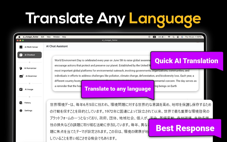 #6. AI Chatbot: Open to Chat, Talk (macOS) Podle: Syed Waqas Arshad