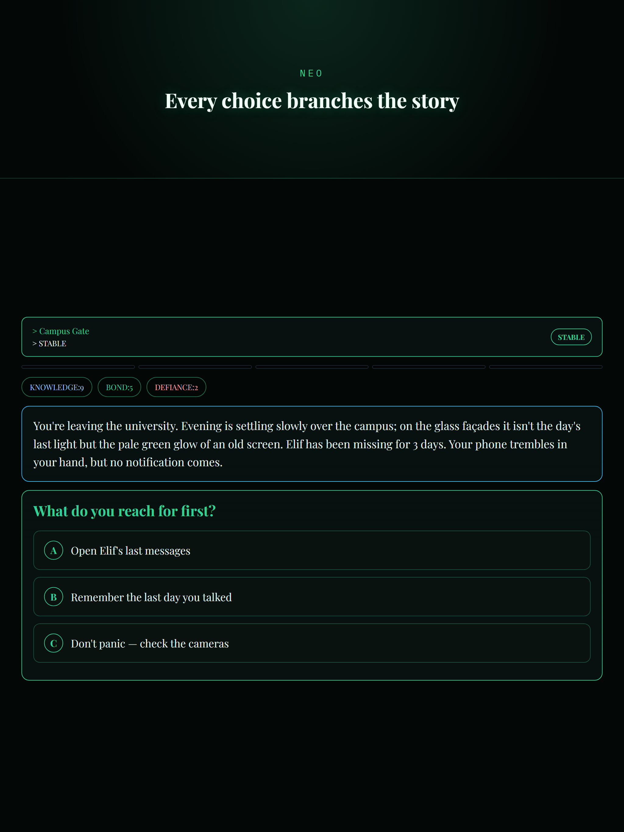NEO: The Echoing Silence screenshot 15
