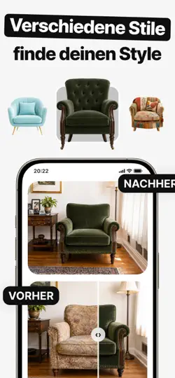 Screenshot von ReStyle: KI Wohnungs-Makeover auf dem iPhone 2