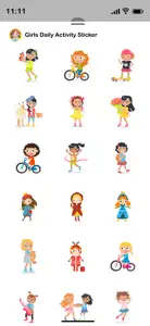 Girls Daily Activity Stickers screenshot #2 for iPhone