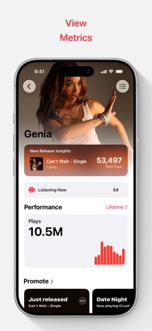 Apple Music for Artists app screenshot