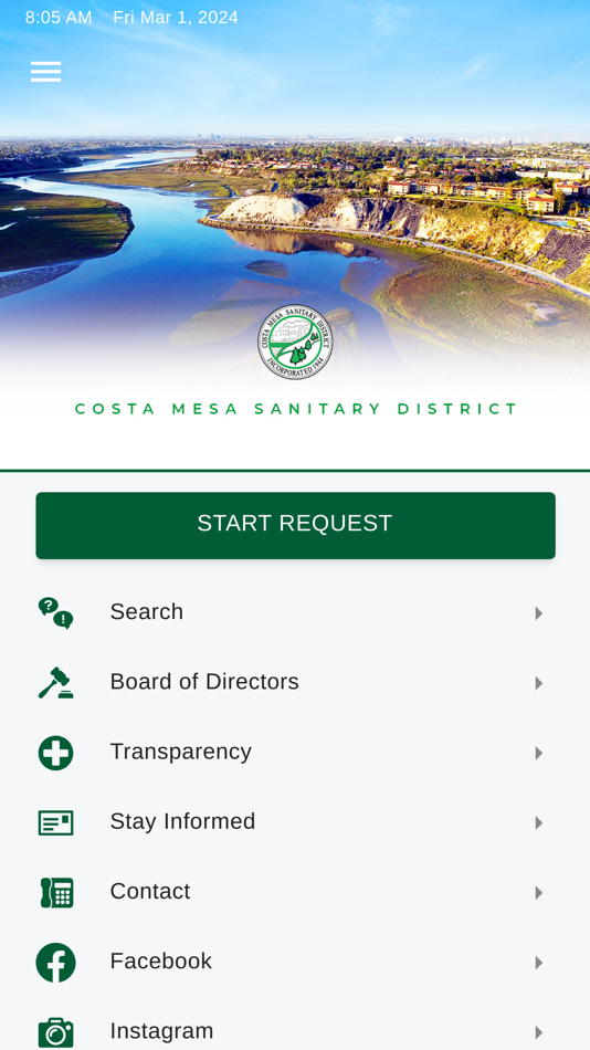 #1. GoCMSD (iOS) By: Costa Mesa Sanitary District