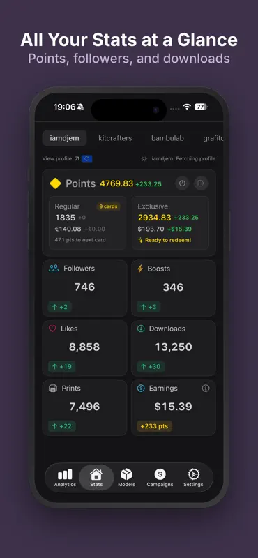 MakerStats 3D Printing Tracker screenshot 1 of 7