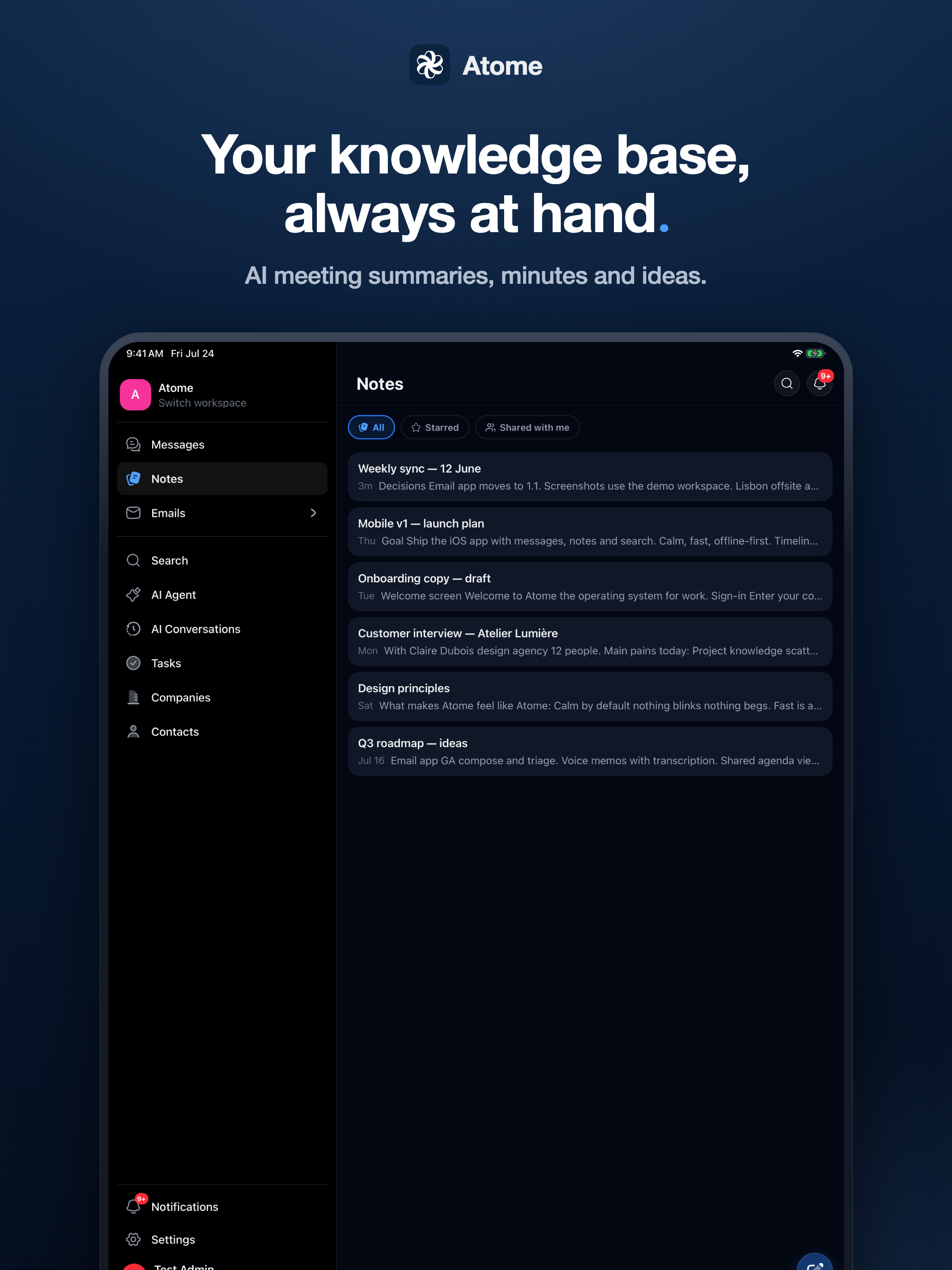 Atome - AI Workspace screenshot 9