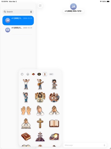 Christian Prayer Stickers iPad screenshot