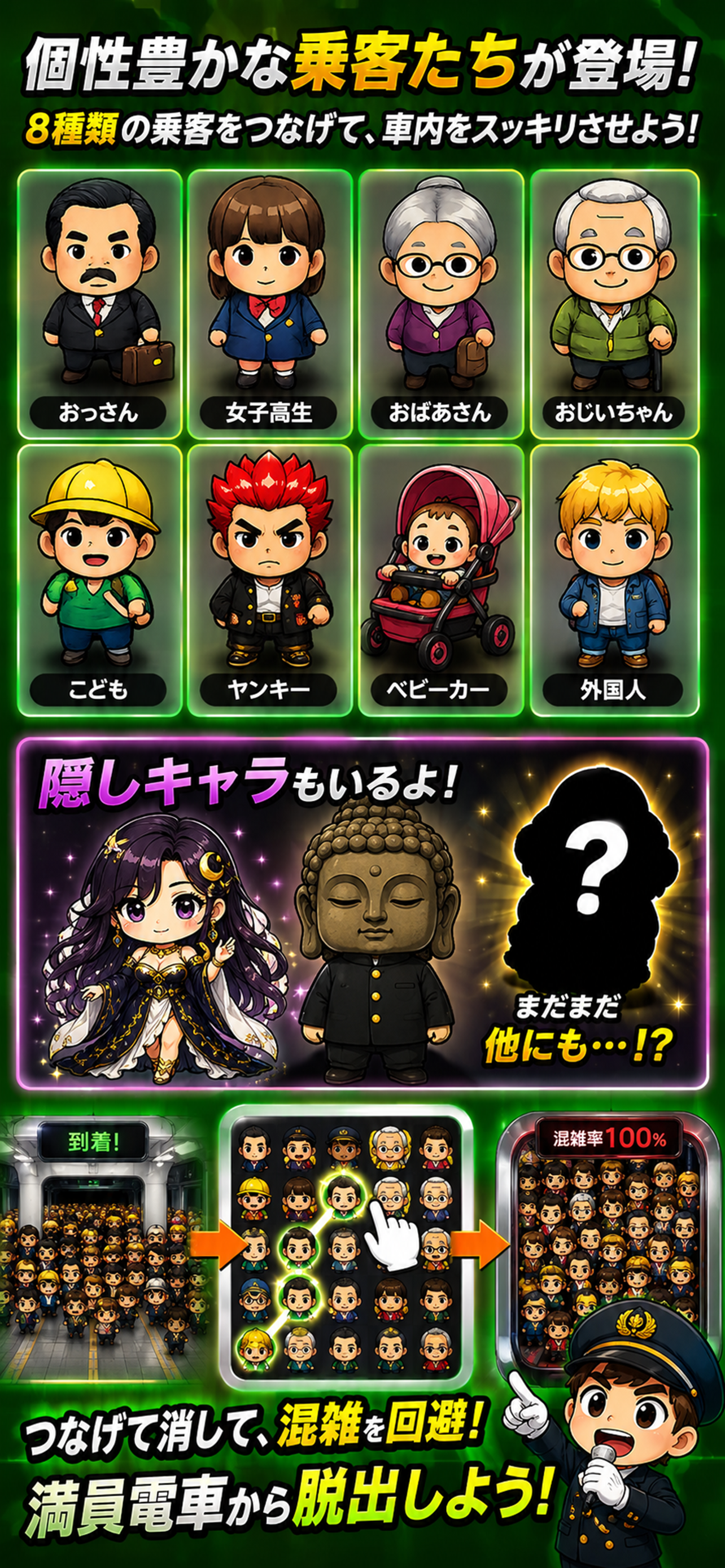 トレインラッシュ - 満員電車パズルゲーム