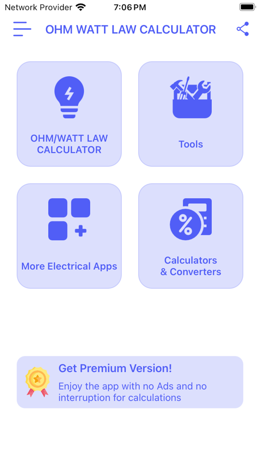 #3. OHM / WATT LAW CALCULATOR (iOS) 由: TROTHMATRIX