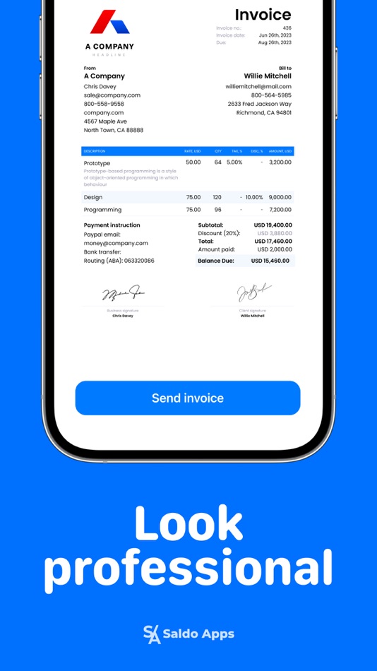 #6. Invoice Maker・The Estimate App (iOS) 由: Saldo Apps Inc.
