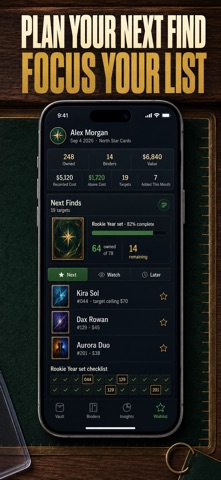 Sports Card Log: TCG Binder iPhone screenshot