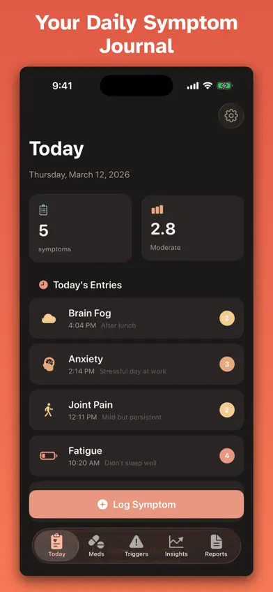 SymptomLog: Symptom Journal screenshot 1