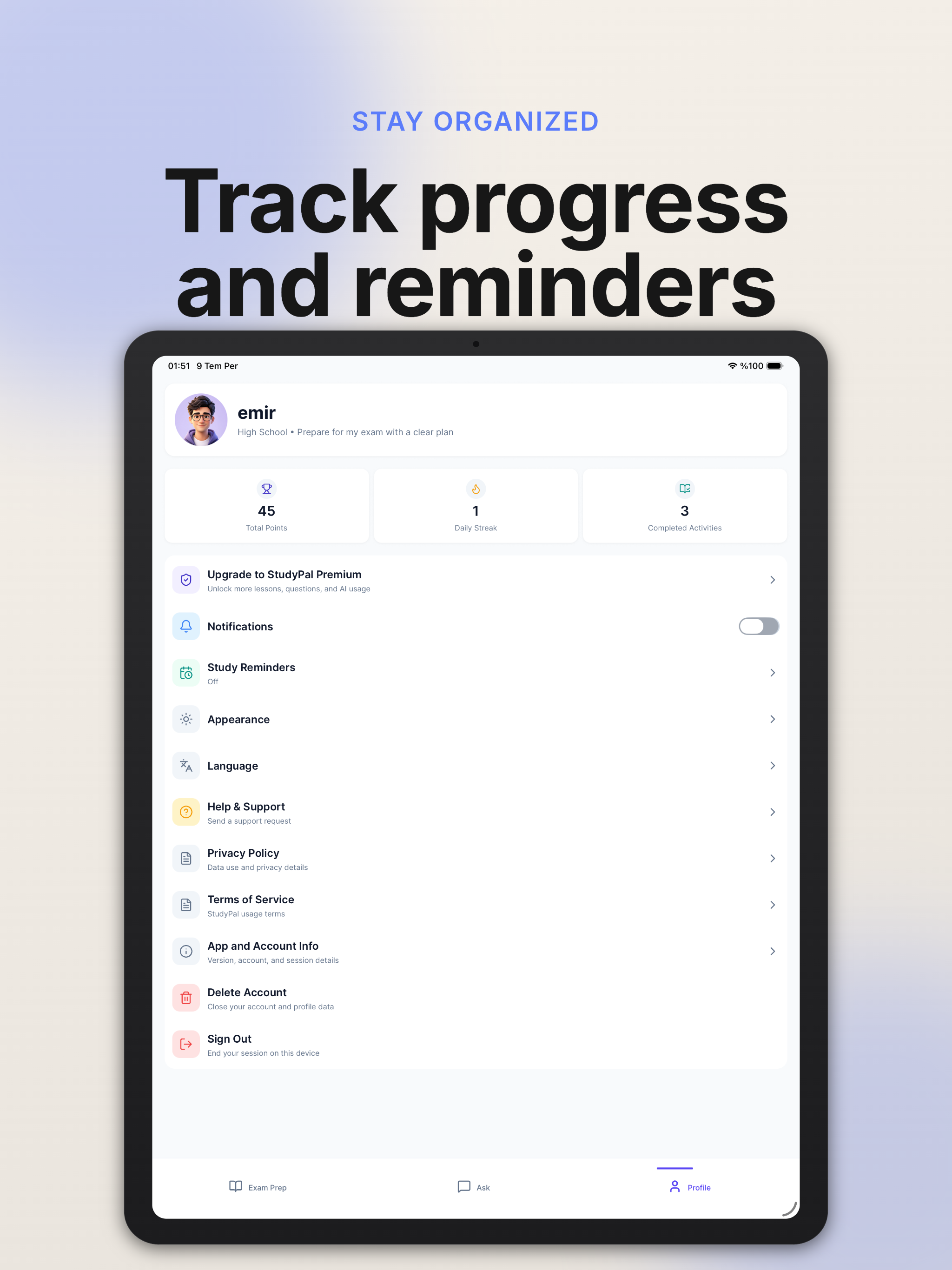 StudyPal: AI Study Plan & Quiz screenshot 10