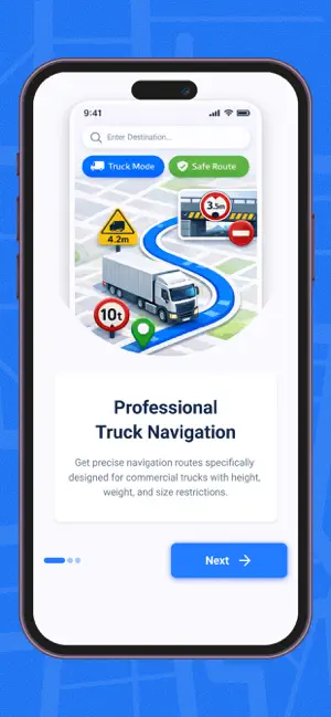 Truck GPS iPhone screenshot 1
