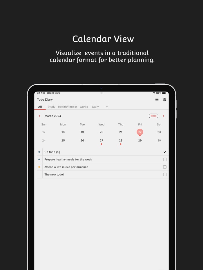 todo diary - simple todo list