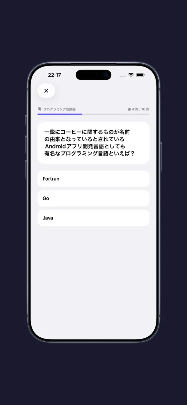Screenshot #2 pour ProgrammingQuiz
