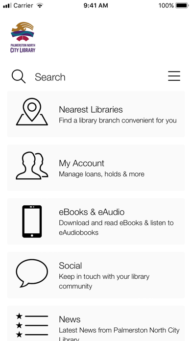 Palmerston North City Library Screenshot