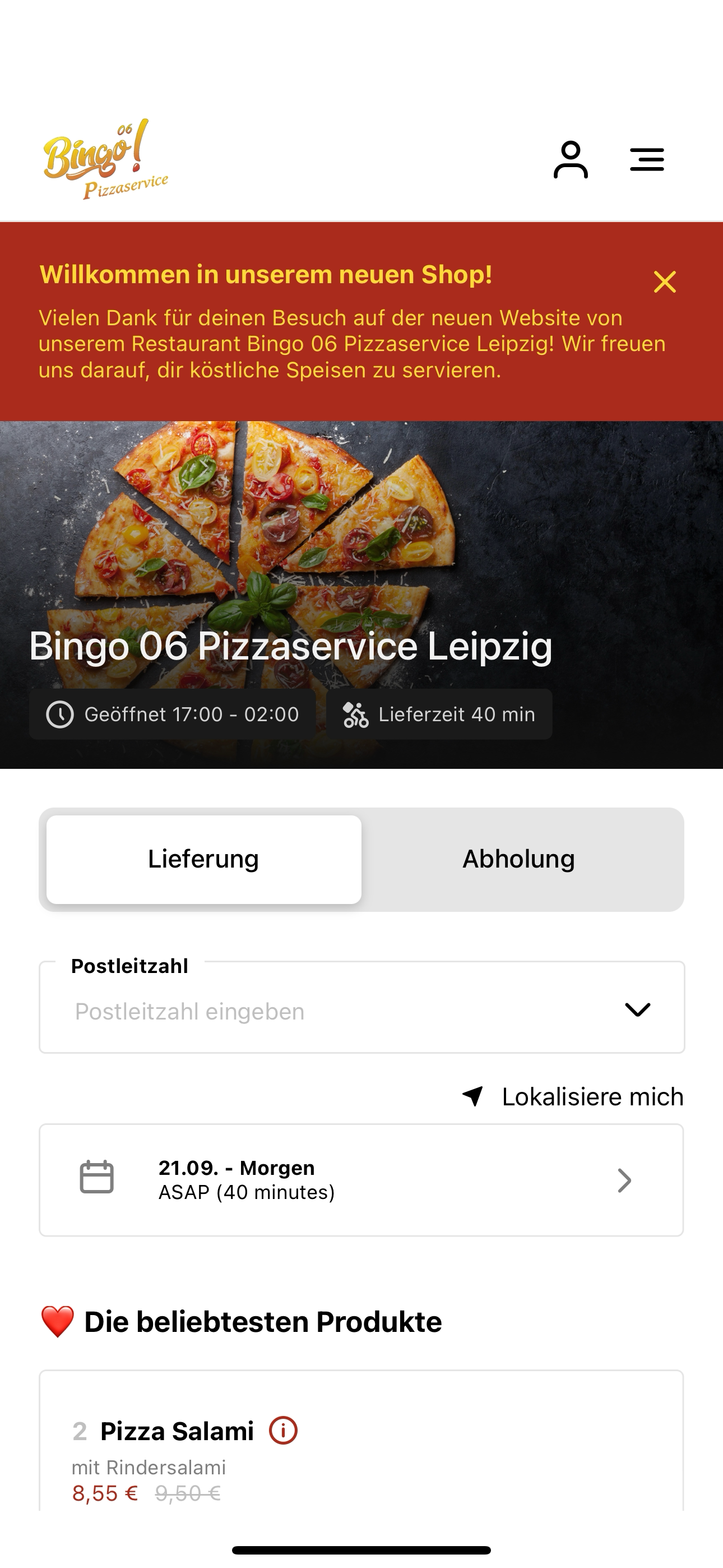 Bingo 06 Pizzaservice Leipzig screenshot 3