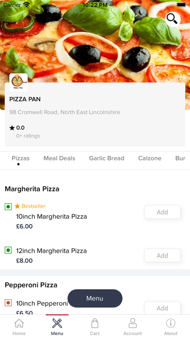 PIZZA PAN ONLINE screenshot