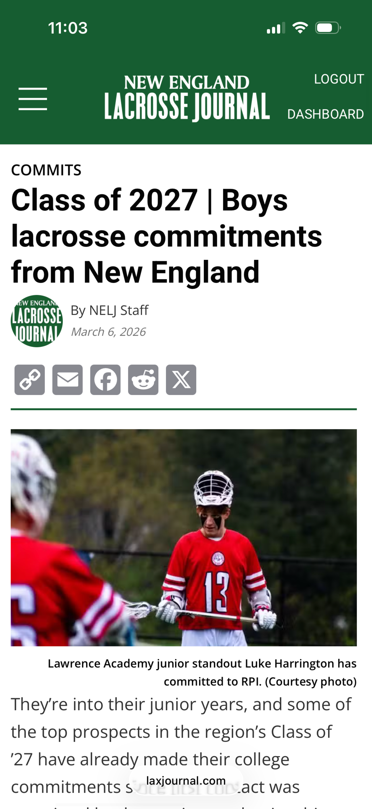 New England Lacrosse Journal screenshot 5