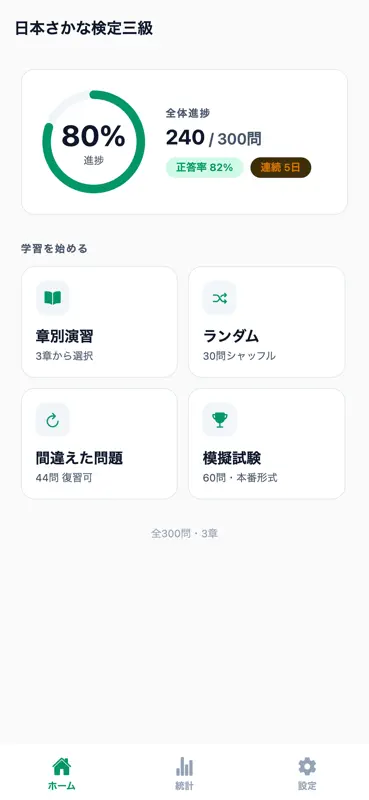 日本さかな検定3級対策 300問 screenshot 1 of 6