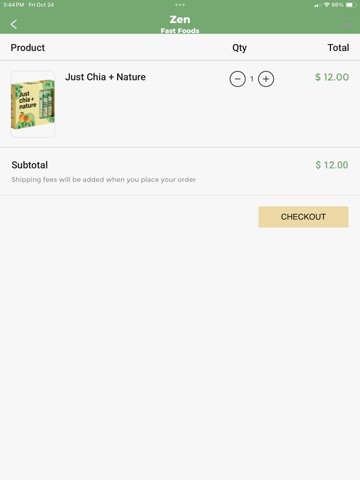 Zen Fast Foods iPad screenshot