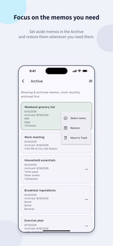 SteadyMemo: Calendar Notes iPhone screenshot