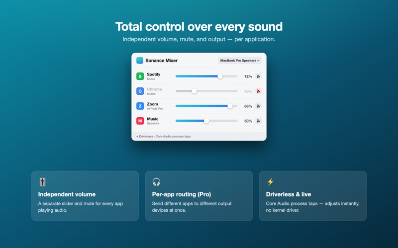 Sonance Mixer screenshot