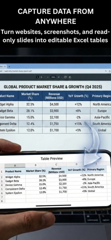 Core PDF AI: Tables to Excel screenshot