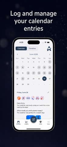 Astronote - Daily Journal iPhone screenshot