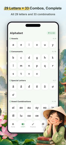 Learn Vietnamese Alphabet ABC Screenshot 2 of 5