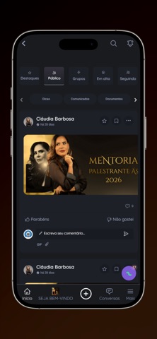 Palestrantes Ás screenshot