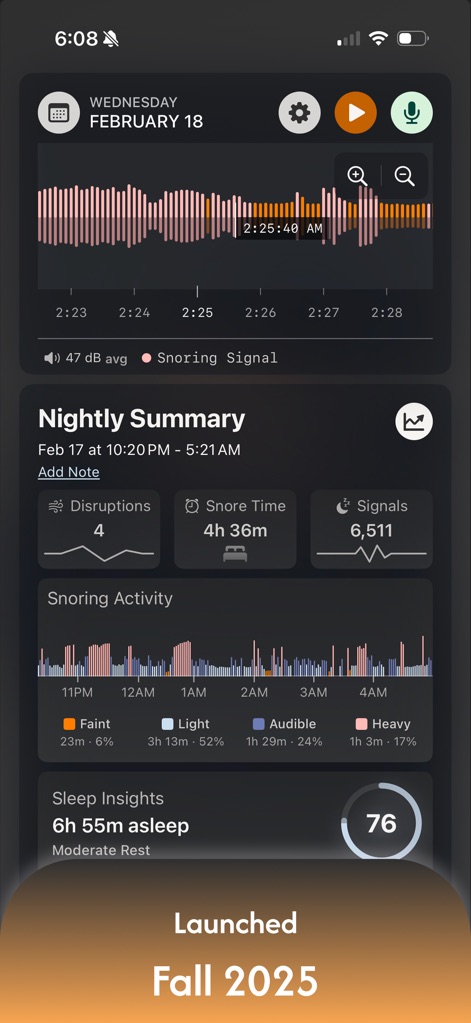 Snore Timeline: Monitor Sueño - App de Salud y forma física | MWM