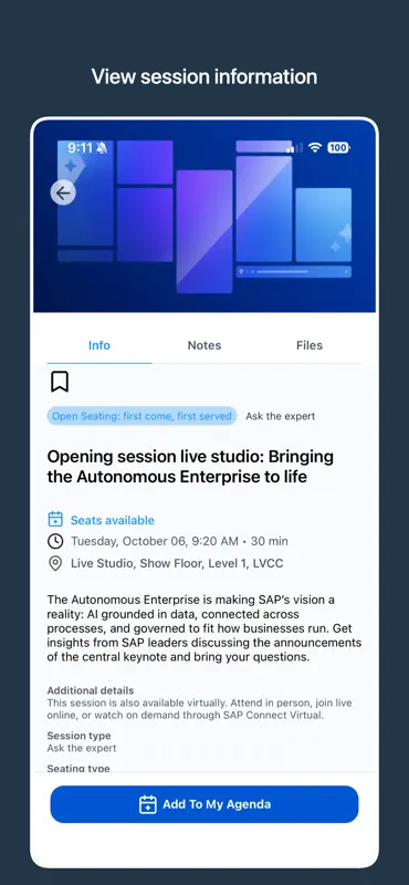 SAP Events screenshot 3 of 3